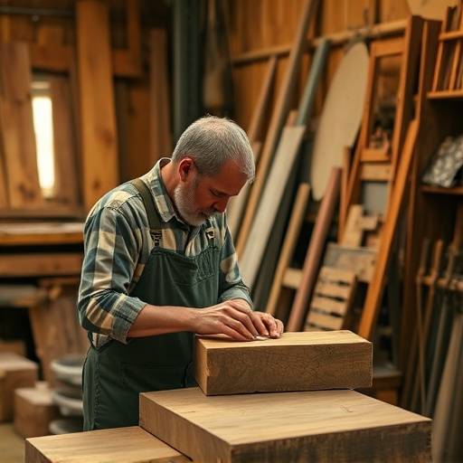 Un artisan travaillant sur des meubles en bois